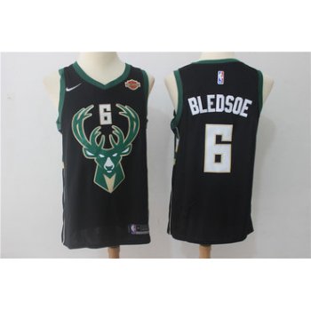 Men's Milwaukee Bucks #6 Eric Bledsoe Black 2017-2018 Nike Swingman Stitched NBA Jersey