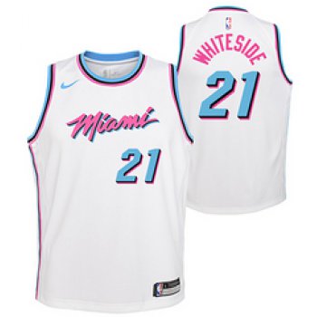 Nike Heat #21 Hassan Whiteside White NBA Swingman City Edition Jersey