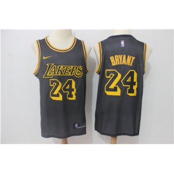 Nike Lakers #24 Kobe Bryant Black City Edition Swingman Jersey