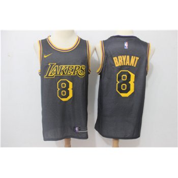 Nike Lakers #8 Kobe Bryant Black City Edition Swingman Jersey