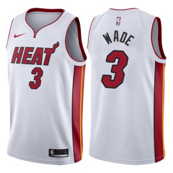 Nike Miami Heat #3 Dwyane Wade White NBA Swingman Association Edition Jersey