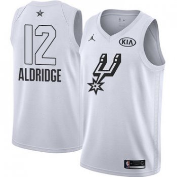 Nike Spurs #12 LaMarcus Aldridge White NBA Jordan Swingman 2018 All-Star Game Jersey