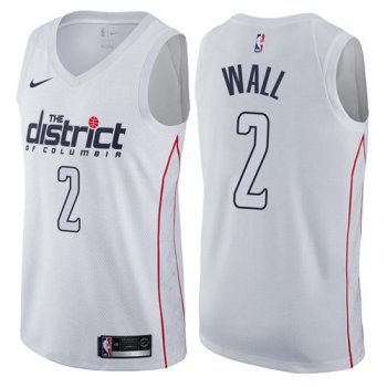 Nike Washington Wizards #2 John Wall White NBA Swingman City Edition Jersey