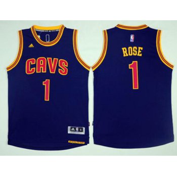 Cleveland Cavaliers #1 Derrick Rose Navy Blue Alternate Stitched NBA Jersey