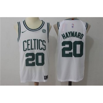 Men's Boston Celtics #20 Gordon Hayward White 2017-2018 Nike Swingman Stitched NBA Jersey