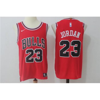 Men's Chicago Bulls #23 Michael Jordan Red 2017-2018 Nike Swingman Stitched NBA Jersey