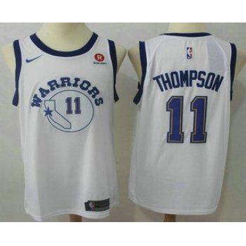 Men's Golden State Warriors #11 Klay Thompson White 2017-2018 Nike Swingman Rakuten Stitched NBA Jersey