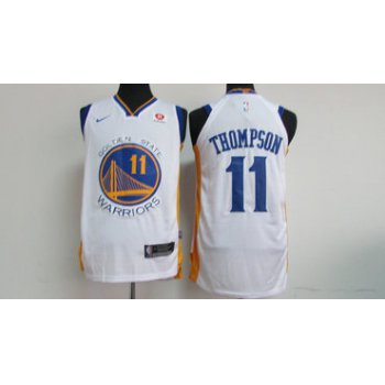 Men's Golden State Warriors #11 Klay Thompson White 2017-2018 Nike Swingman Rakuten Stitched NBA Jersey