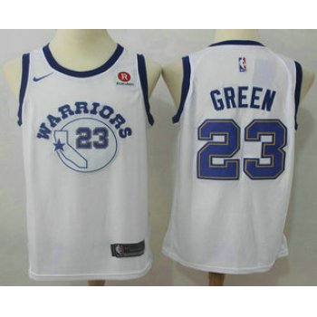 Men's Golden State Warriors #23 Draymond Green White 2017-2018 Nike Authentic Rakuten Stitched NBA Jersey