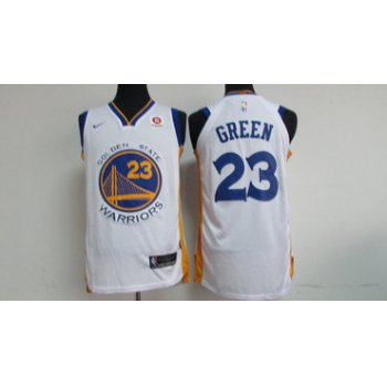 Men's Golden State Warriors #23 Draymond Green White 2017-2018 Nike Swingman Rakuten Stitched NBA Jersey