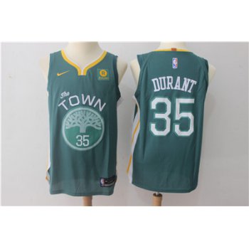 Men's Golden State Warriors #35 Kevin Durant Dark Green 2017-2018 Nike Swingman Rakuten Stitched NBA Jersey