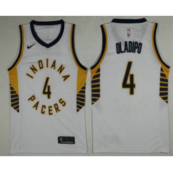 Men's Indiana Pacers #4 Victor Oladipo New White 2017-2018 Nike Swingman Stitched NBA Jersey