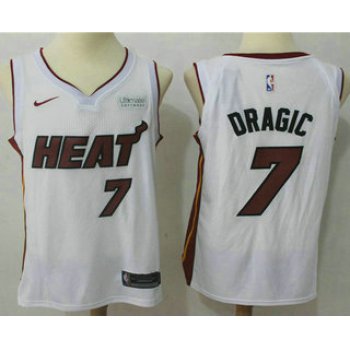 Men's Miami Heat #7 Goran Dragic White 2017-2018 Nike Swingman Ultimate Software Stitched NBA Jersey