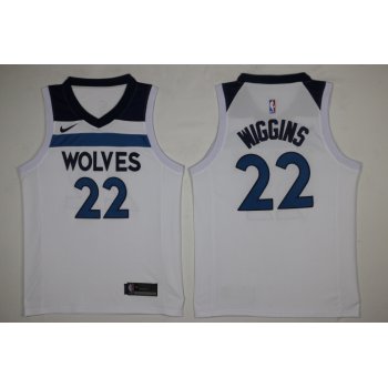 Men's Minnesota Timberwolves #22 Andrew Wiggins New White 2017-2018 Nike Swingman Stitched NBA Jersey