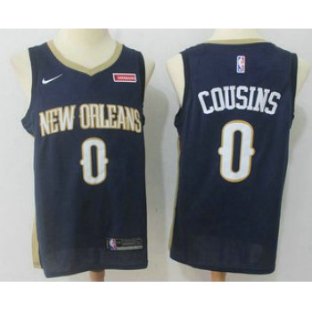 Men's New Orleans Pelicans #0 DeMarcus Cousins New Navy Blue 2017-2018 Nike Swingman zatarains Stitched NBA Jersey