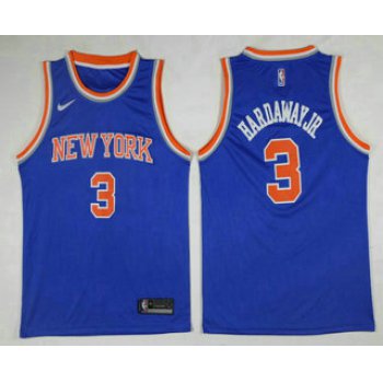 Men's New York Knicks #5 Tim Hardaway Jr Blue 2017-2018 Nike Icon Edition Swingman Jersey