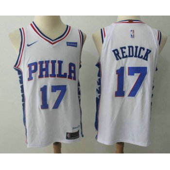 Men's Philadelphia 76ers #17 J.J. Redick White 2017-2018 Nike Authentic Stubhub Stitched NBA Jersey