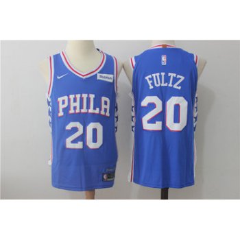 Men's Philadelphia 76ers #20 Markelle Fultz New Royal Blue 2017-2018 Nike Swingman Stitched NBA Jersey