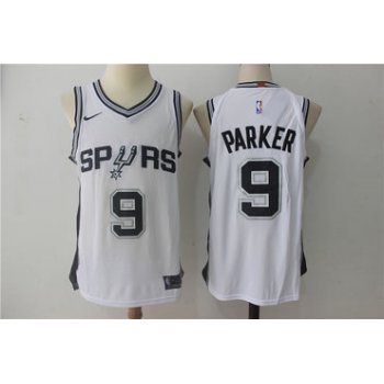 Men's San Antonio Spurs #9 Tony Parker White 2017-2018 Nike Swingman Stitched NBA Jersey