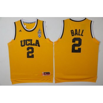 Men's UCLA Bruins #2 Lonzo Ball Yellow College Basketball 2017 adidas Swingman Stitched NCAA Jersey