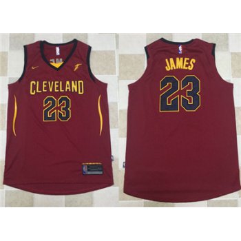 Nike NBA Cleveland Cavaliers #23 LeBron James Jersey 2017-18 New Season Wine Red Jersey