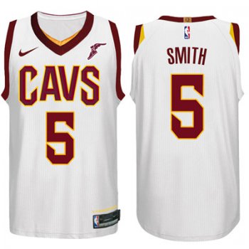 Nike NBA Cleveland Cavaliers #5 J.R. Smith Jersey 2017-18 New Season White Jersey