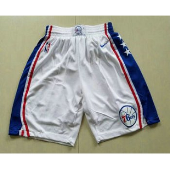 Nike Philadelphia 76ers White Swingman Shorts