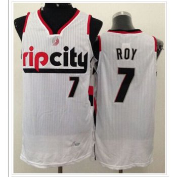 Portland Trail Blazers #7 Brandon Roy White Throwback NBA Jersey