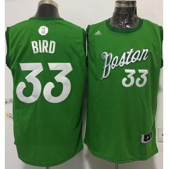 Men's Boston Celtics #33 Larry Bird adidas Green 2016 Christmas Day Stitched NBA Swingman Jersey