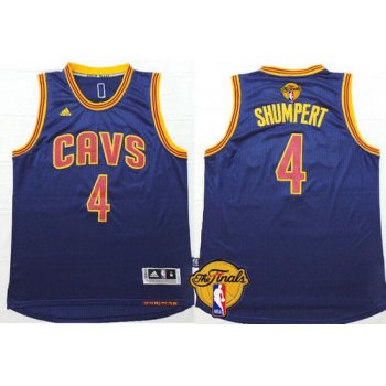 Men's Cleveland Cavaliers #4 Iman Shumpert 2017 The NBA Finals Patch Navy Blue Jersey