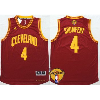 Men's Cleveland Cavaliers #4 Iman Shumpert 2017 The NBA Finals Patch Red Jersey