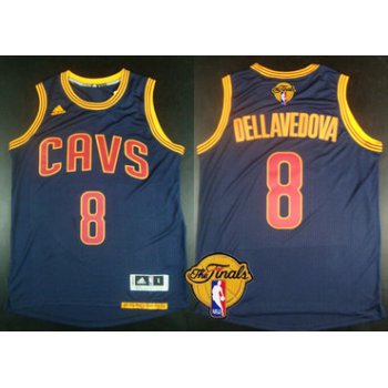 Men's Cleveland Cavaliers #8 Matthew Dellavedova 2017 The NBA Finals Patch Navy Blue Jersey