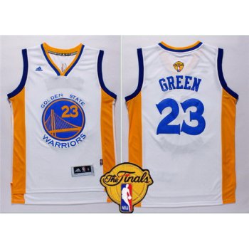 Men's Golden State Warriors #23 Draymond Green White 2017 The NBA Finals Patch Jersey