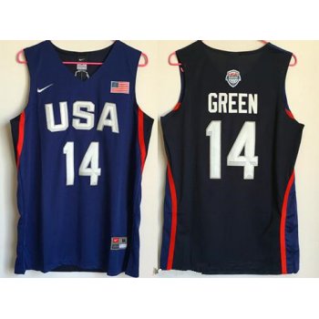 2016 Olympics Team USA Men's #14 Draymond Green Navy Blue Revolution 30 Swingman Basketball Jersey