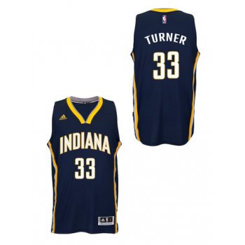 Indiana Pacers #33Myles Turner 2014-15 New Swingman Road Jersey Navy