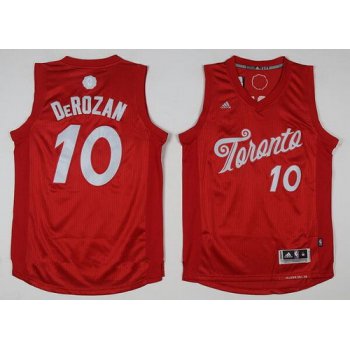 Men's Toronto Raptors #10 DeMar DeRozan adidas Red 2016 Christmas Day Stitched NBA Swingman Jersey