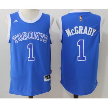 Men's Toronto Raptors #1 Tracy McGrady Blue Stitched 2017 NBA Adidas Revolution 30 Swingman Jersey