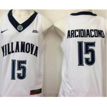 Men's Villanova Wildcats #15 Ryan Arcidiacono White College Basketball Nike Swingman Stitched NCAA Jersey