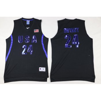 2016 Olympics Team USA Men's #24 Kobe Bryant All Black Soul Swingman Jersey