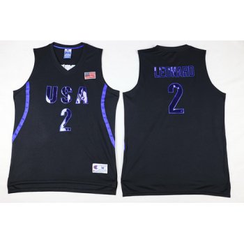 2016 Olympics Team USA Men's #2 Kawhi Leonard All Black Soul Swingman Jersey