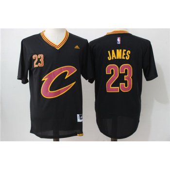 Men's Cleveland Cavaliers #23 LeBron James Revolution 30 Swingman 2016 New Black Short-Sleeved Jersey