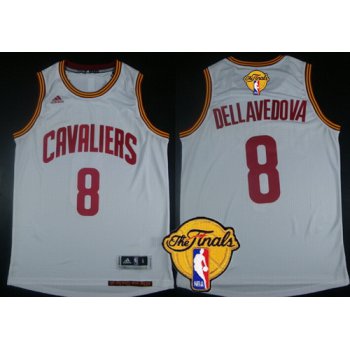 Men's Cleveland Cavaliers #8 Matthew Dellavedova 2016 The NBA Finals Patch White Jersey