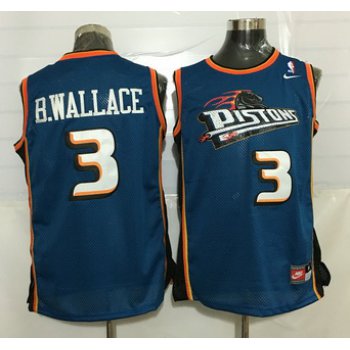 Men's Detroit Pistons #3 Ben Wallace Teal Green Soul Swingman Jersey