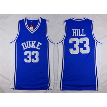 Men's Duke Blue Devils #33 Grant Hill Blue College Basketball Swingman Jersey