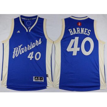 Men's Golden State Warriors #40 Harrison Barnes Revolution 30 Swingman 2015 Christmas Day Blue Jersey