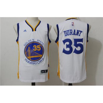 Men's Golden State Warriors Kevin Durant White Revolution 30 Swingman #35 Player adidas Home Jersey