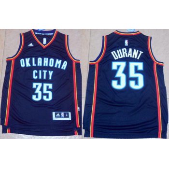 Men's Oklahoma City Thunder #35 Kevin Durant Revolution 30 Swingman 2016 Black Jersey