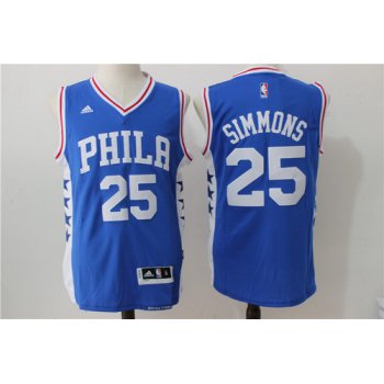 Men's Philadelphia 76ers #25 Ben Simmons Blue Revolution 30 Swingman Basketball Jersey