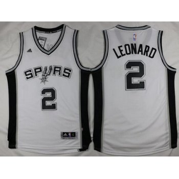 Men's San Antonio Spurs #2 Kawhi Leonard Revolution 30 Swingman 2015-16 White Jersey