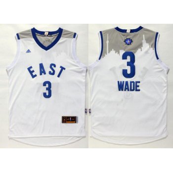 2015-16 NBA Eastern All-Stars Men's #3 Dwyane Wade Revolution 30 Swingman White Jersey